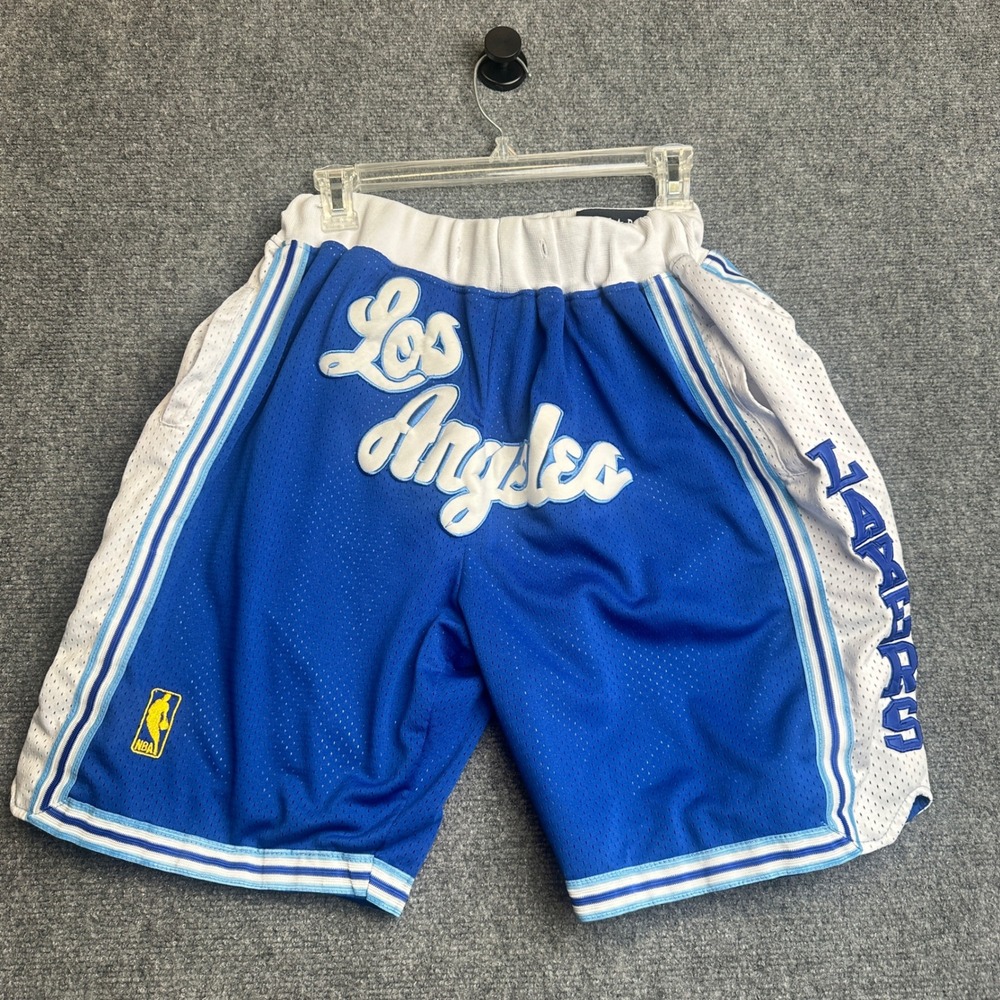 Just Don Los Angeles Lakers Basketball Shorts Mens Large Blue 1996-97 Retro Mesh